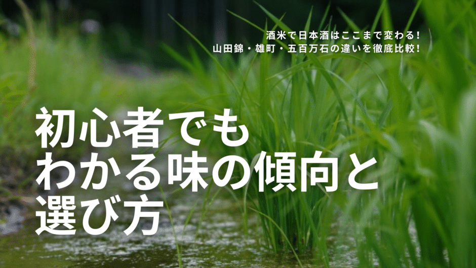 酒米ってどれが美味しいの？──山田錦・雄町・五百万石の違いを徹底比較