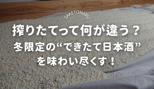 “搾りたて”は何が違う？──しぼりたて日本酒のフレッシュさと飲み方のコツ