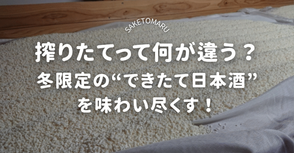 “搾りたて”は何が違う？──しぼりたて日本酒のフレッシュさと飲み方のコツ